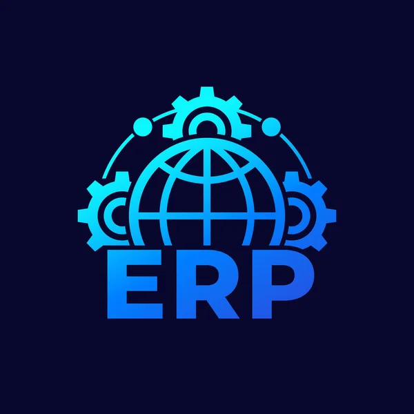 Icono de vector ERP para web — Vector de stock