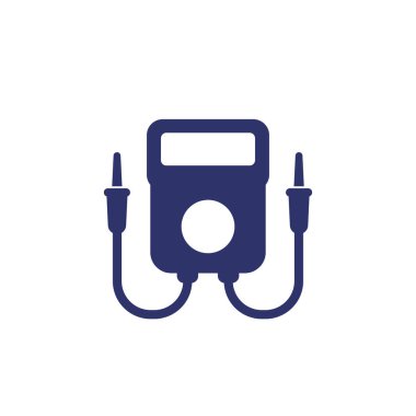 Çoklu testçi ya da çoklu metre simgesi beyaz, vektör