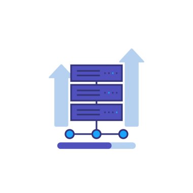 Sunucuya yükle, vektör simgesi