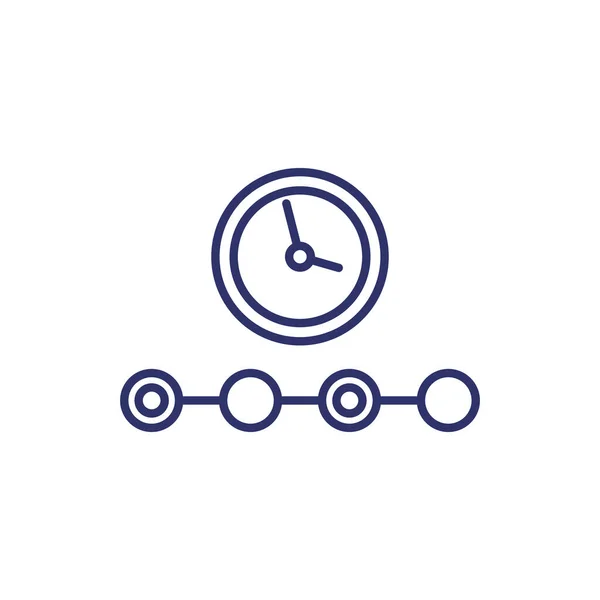 Timeline line icon on white — Stock Vector