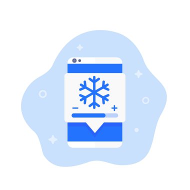 soğutma denetimi uygulama vektör simgesi