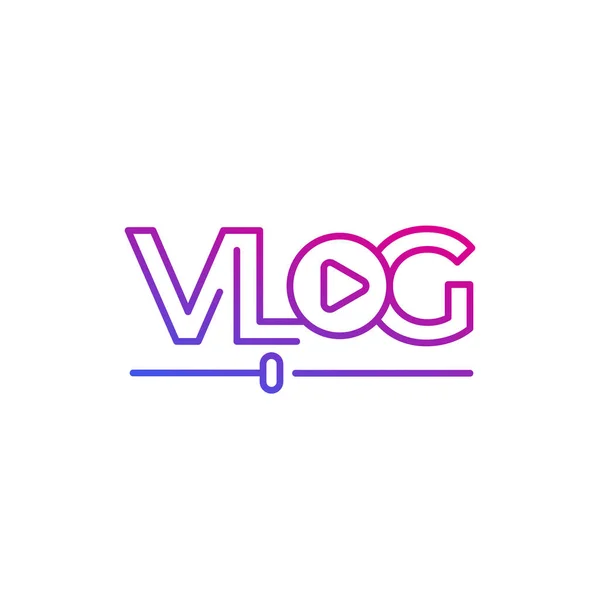 Vlog line logo on white 3588675 Vector Art at Vecteezy