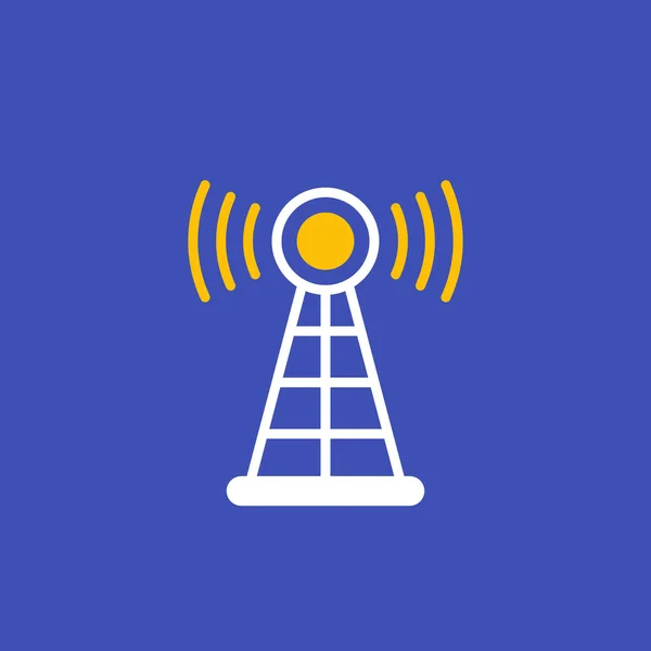 Antenna, icona vettoriale torre radio — Vettoriale Stock