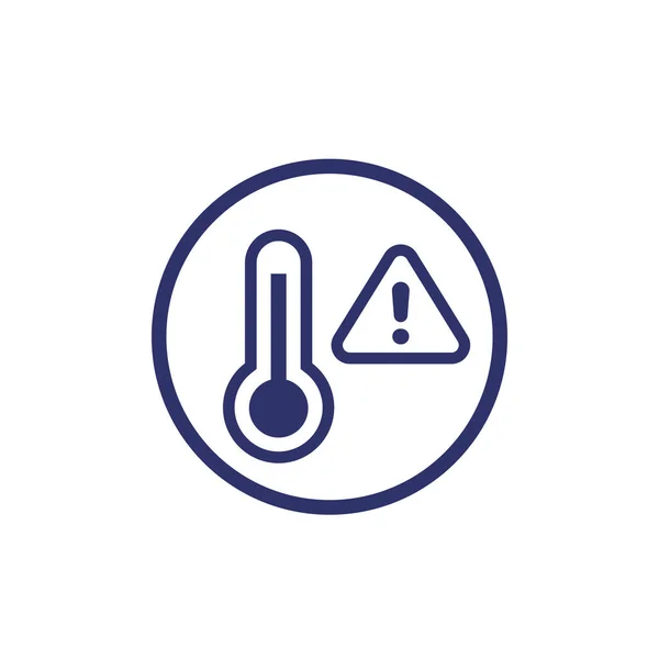 Ikona varování před vysokou teplotou, vektor — Stockový vektor
