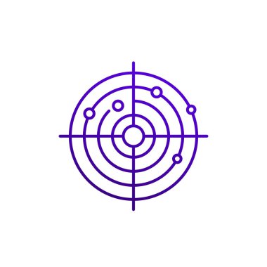 Radar çizgisi simgesi beyaz