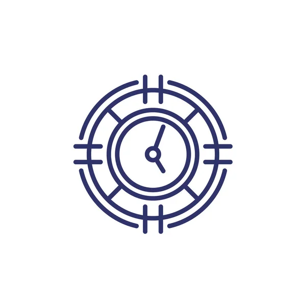 Tijdmanagementconcept, lijnpictogram — Stockvector