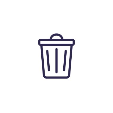 Çöp kutusu simgesi, satır vektörü