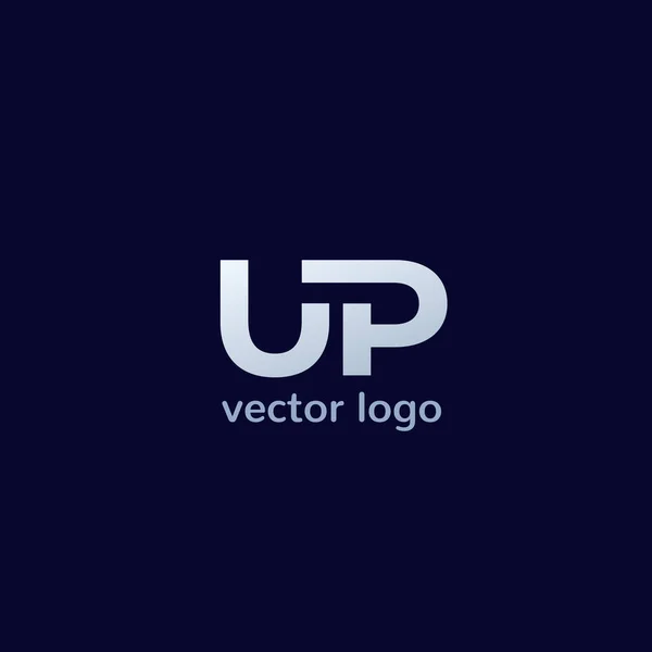Логотип UP, векторные буквы — стоковый вектор