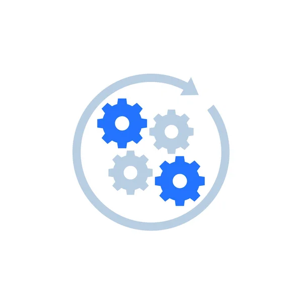 Opération, mettre en œuvre une icône de projet sur blanc — Image vectorielle