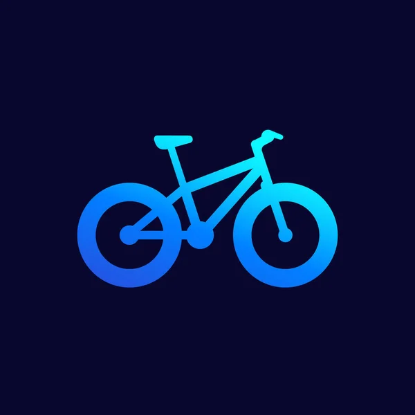 Fat-bike icon, snow bicycle vector — 스톡 벡터