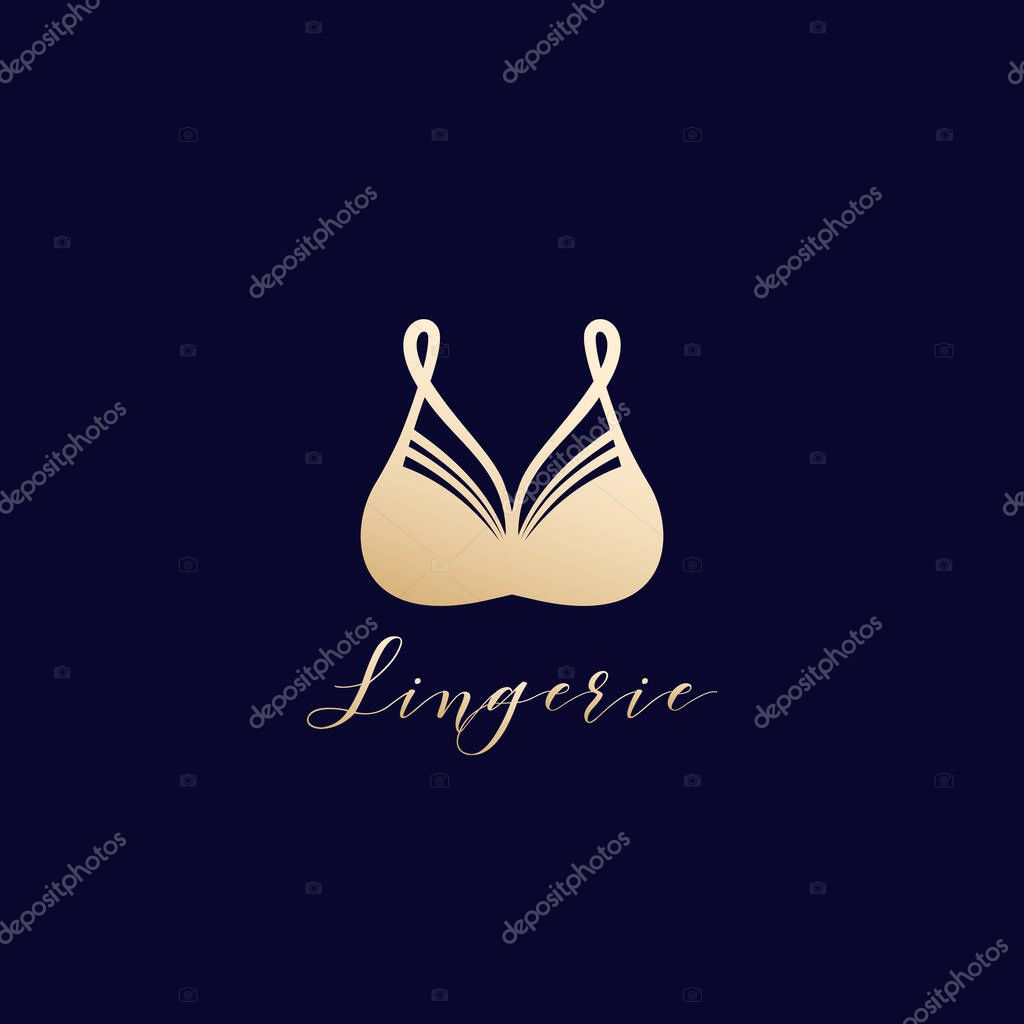 Lingerie, bra vector logo design, eps 10 file, easy to edit
