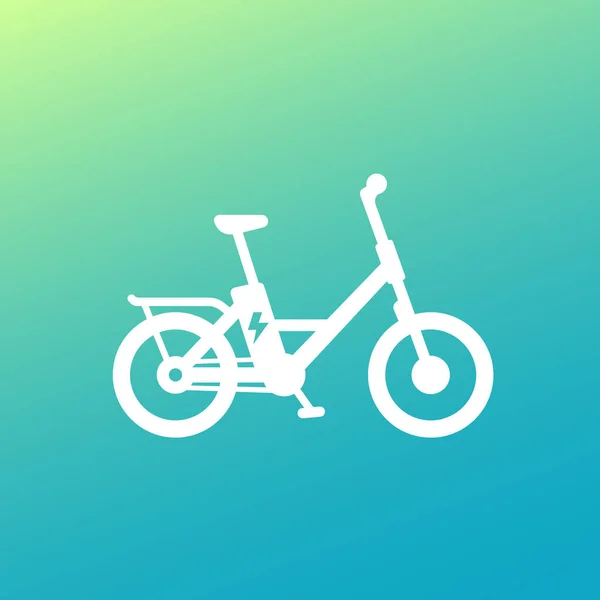 Ícone de bicicleta elétrica, bicicleta eletro, vetor de ebike — Vetor de Stock