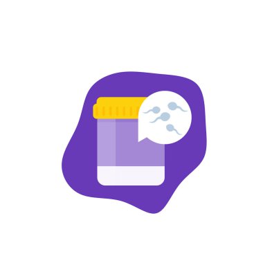 sperm örneği, sperm testi vektör simgesi