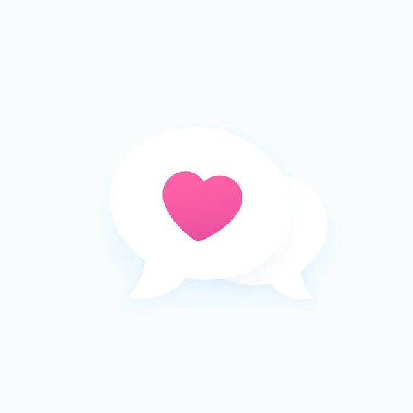 Онлайн любовний чат, векторна піктограма програми знайомств — стоковий вектор