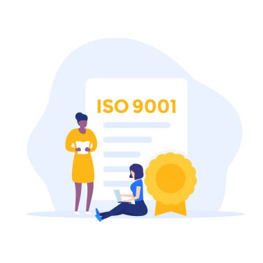 ISO 9001 kadın sertifikası, vektör