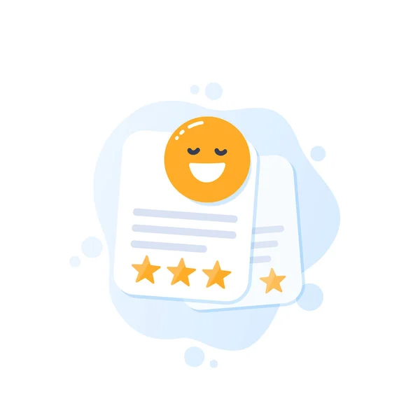 Dobré recenze a pozitivní zpětná vazba ikona — Stockový vektor