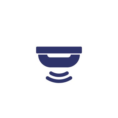 Sensör simgesi beyaz, vektör işareti