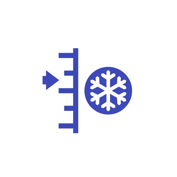 Freeze-Level-Control-Symbol auf weiß, Vektor — Stockvektor