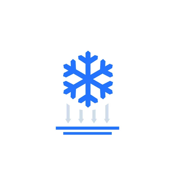 Frost hatás ikon fehér — Stock Vector