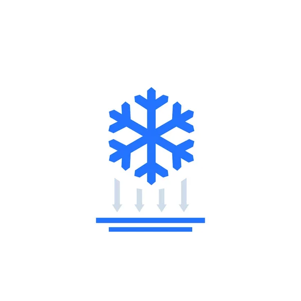 Icono de impacto de escarcha en blanco — Vector de stock