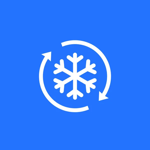 Descongelar icono de vector con flechas — Vector de stock
