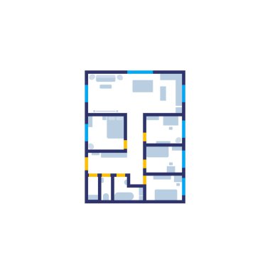 ev planı, ev projesi vektörü