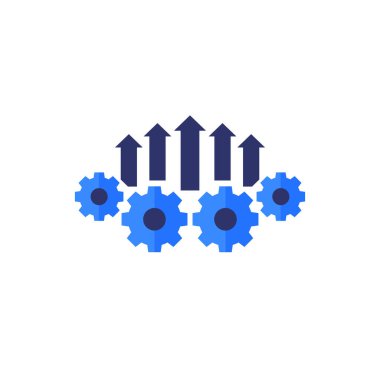 Operasyonel mükemmellik simgesi, düz vektör