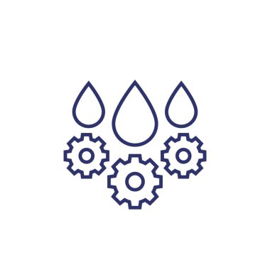 Kayganlaştırıcı, beyaz üzerine yağ damlası çizgi simgesi