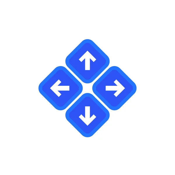 Pijlen, omhoog, omlaag, links en rechts, vector — Stockvector