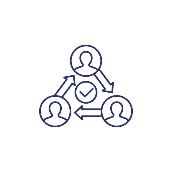 Business Agility Line Symbol auf weiß — Stockvektor