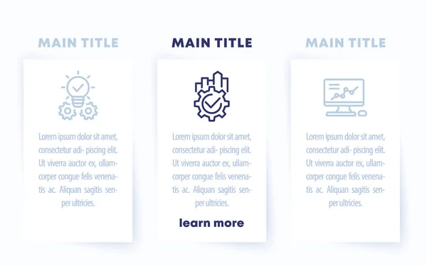 Modelo de infográfico de negócios com ícones de linha —  Vetores de Stock