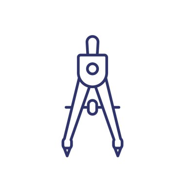 bölücü, pusula araç çizgisi simgesi beyaz