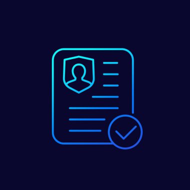 kullanıcı gizliliği kontrol çizgisi vektör simgesi