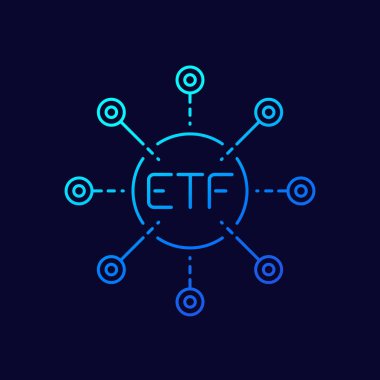 ETF satır simgesi, takas edilen fon vektörü