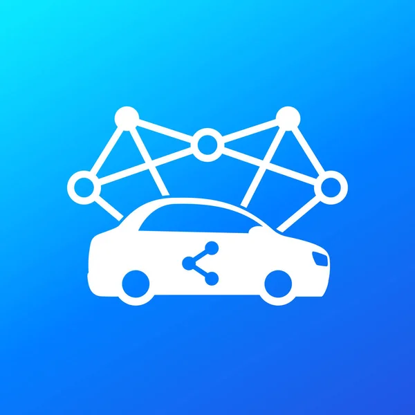 Icona di car sharing per web e app, arte vettoriale — Vettoriale Stock
