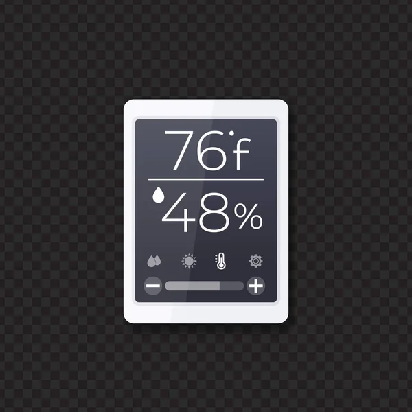 Monitor de temperatura e umidade, vetor —  Vetores de Stock