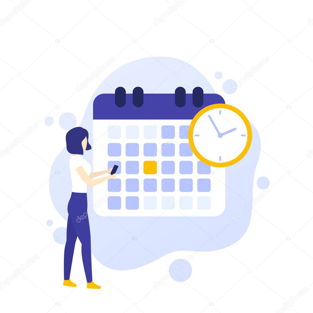 deadline and time management vector art