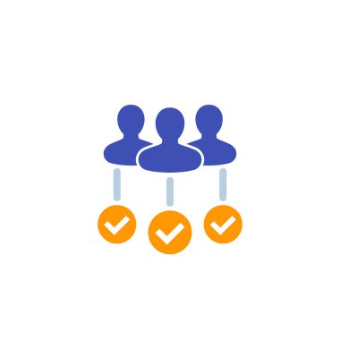 HR, insanlar ve işaretleme simgesi, vektör