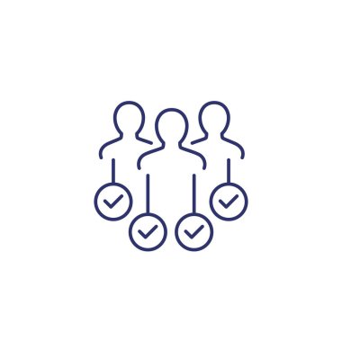 İK, işaretleme çizgisi simgesi olan kişiler