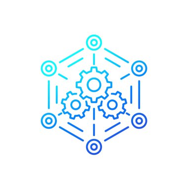 Web için yazılım, api satır vektör simgesi