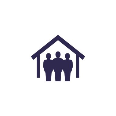 bir evi olan kiracılar simgesi