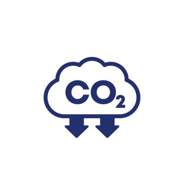 CO2, karbon emisyonu vektör simgesini azaltıyor
