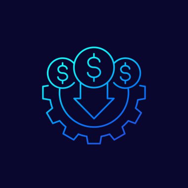 Maliyet çizgisi simgesini azalt veya azalt