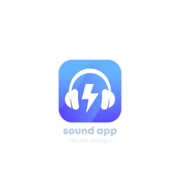 Logo muzyki i dźwięku dla aplikacji — Wektor stockowy