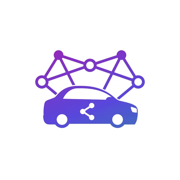 Carsharing icon for web and apps, vector — Stock Vector