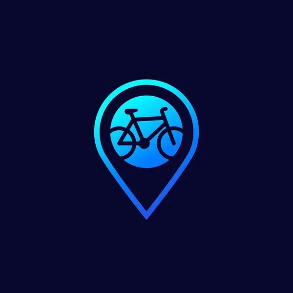 Marqueur avec un vélo, vecteur — Image vectorielle