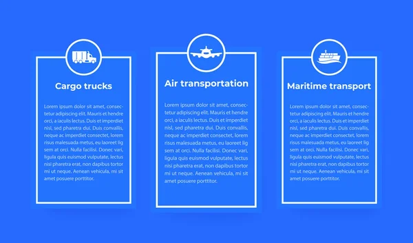 Infografías de la industria del transporte — Vector de stock