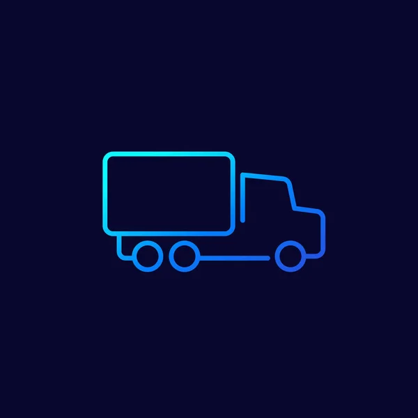 卡车或卡车线矢量图标 — 图库矢量图片
