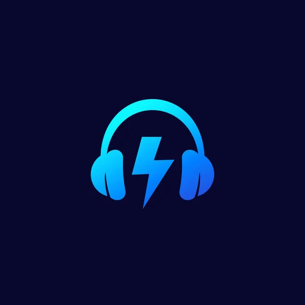 Musik und Sound Logo Design — Stockvektor