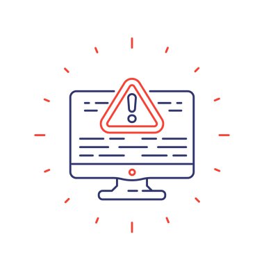 Beyaz üzerinde hata rapor satırı simgesi